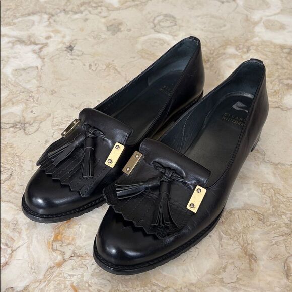 Stuart Weitzman Leather Tassel Loafers - Picture 2 of 13